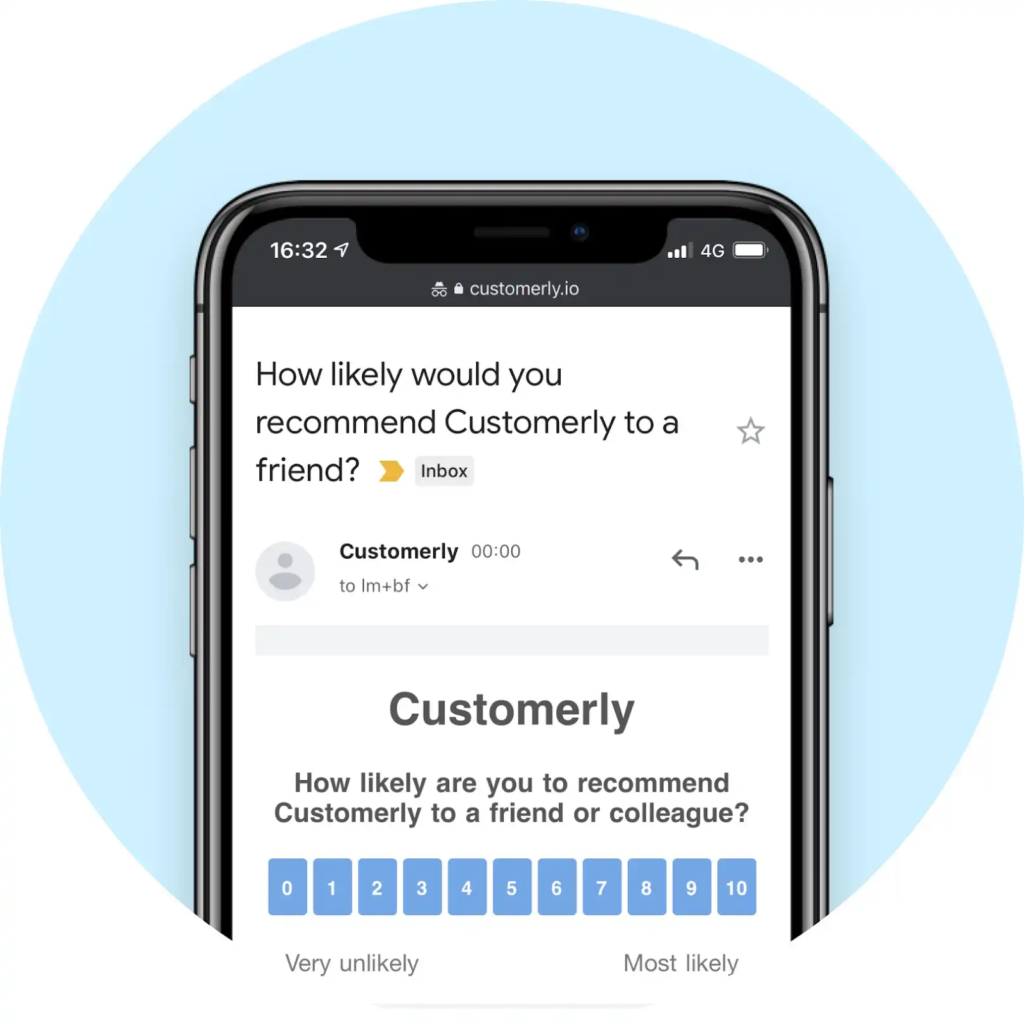 NPS surveys with Customerly