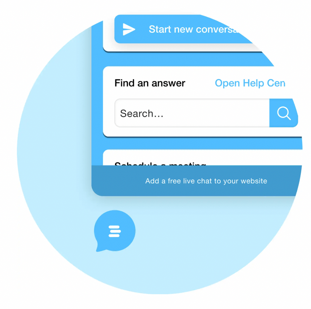 Live Chat search help center
