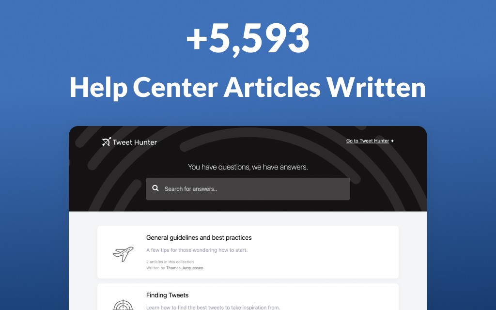 customer service statistics help center articles