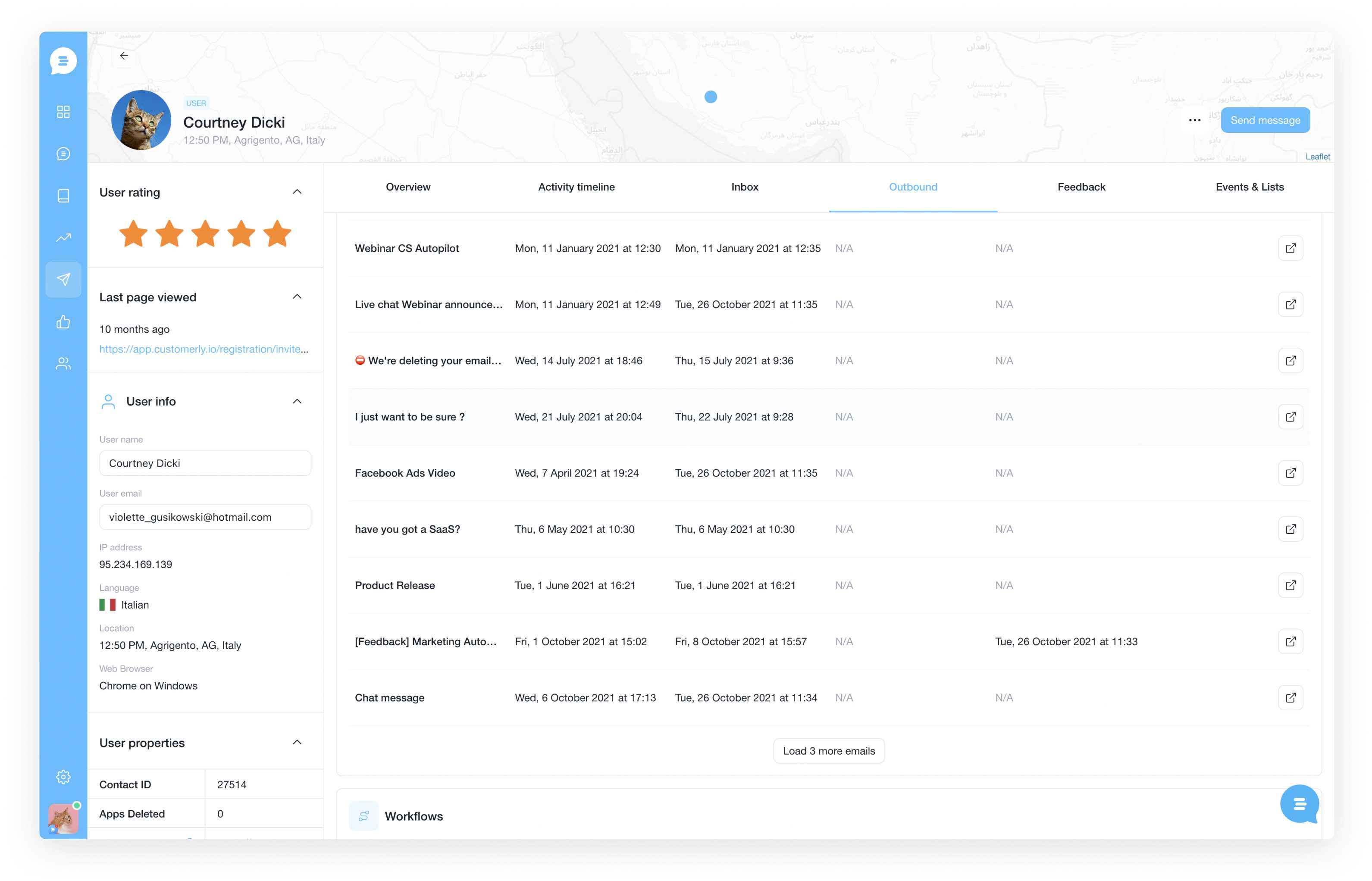 Detailed campaigns reports for each customer