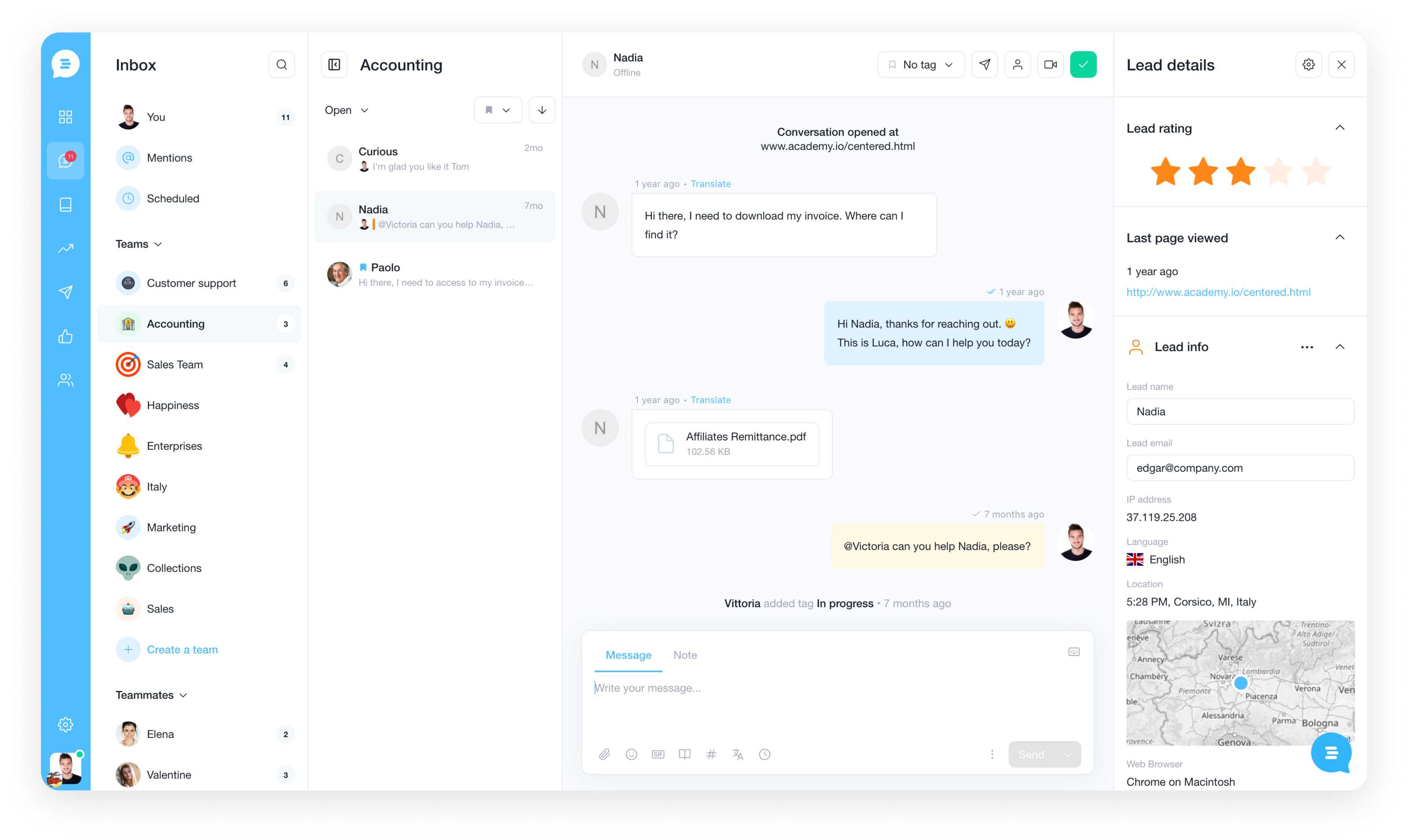 AI-Enhanced Conversation Inbox