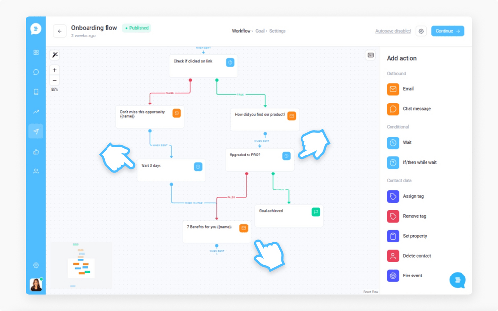 Customerly workflow automation