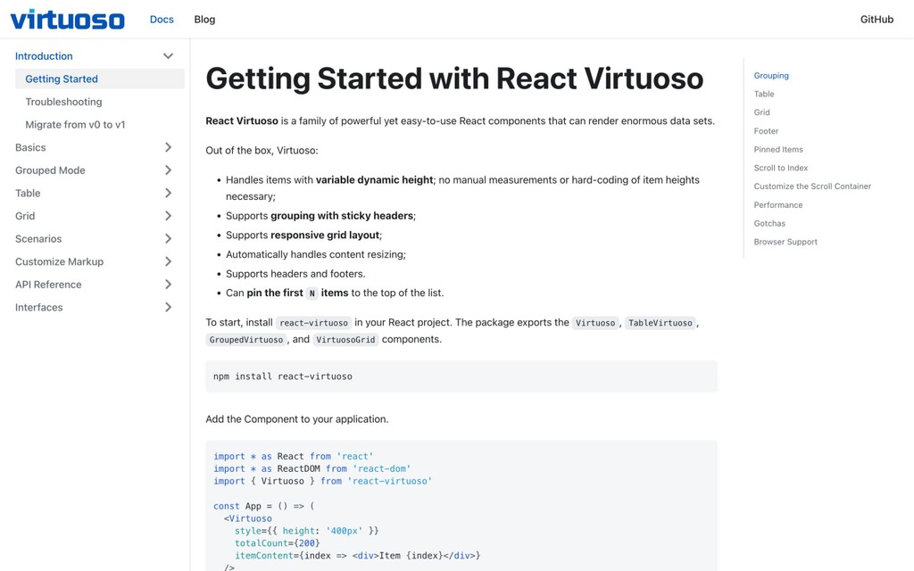 React Library: React Virtuoso