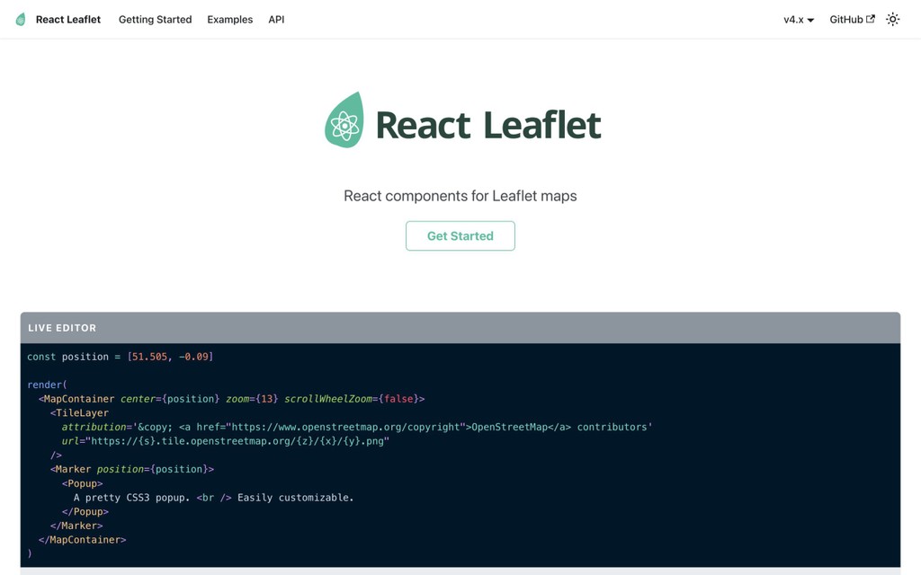 React Library: React Leaflet