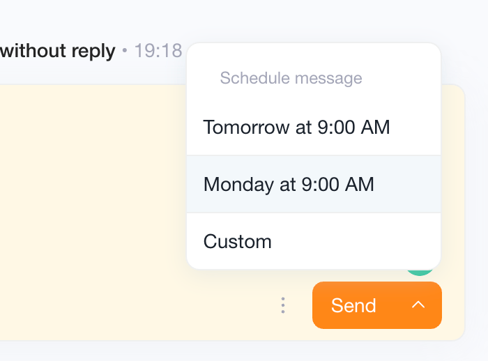 schedule a message