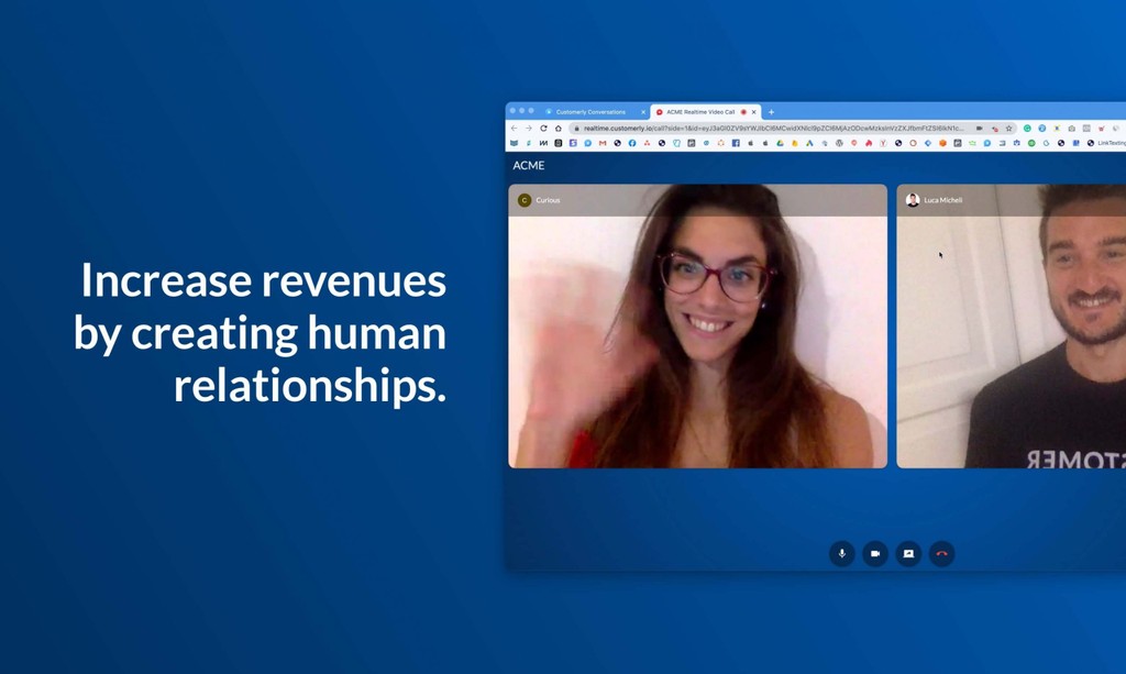 There are several ways to support users on the website: to install Whatsapp, Facebook Messenger and many other Live Chats integrated with the various marketing automation systems. But no other Live Chat had designed and launched a Video Call feature that let you call users that contact you directly on your website.