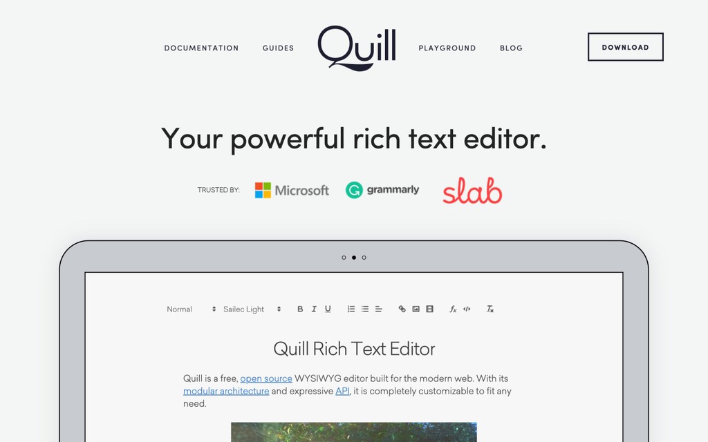 React Library: Quill