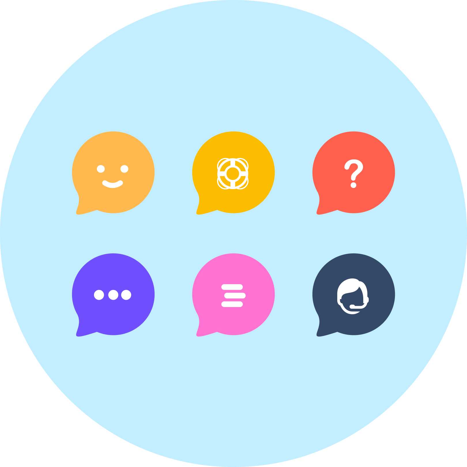 Choose between 6 different Live Chat icons